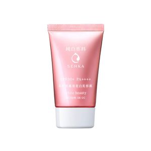 SHISEIDO Senka White Beauty Serum in CC Morning Serum Tone-Up Pink SPF 50+ PA++++ 40g 