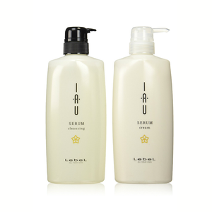 LEBEL IAU Serum Cleansing Shampoo and Cream Treatment Set 600ml